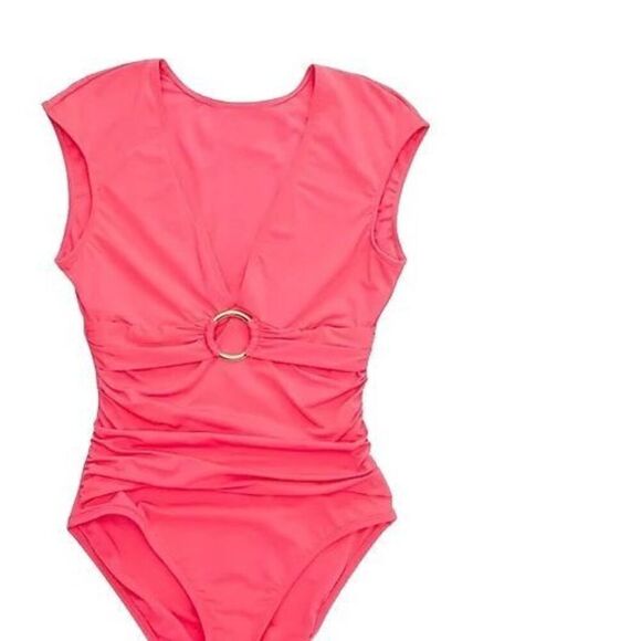 NEW. Bleu Rod Beattie cap sleeve one piece. 10. Retails $139 - Picture 4 of 5